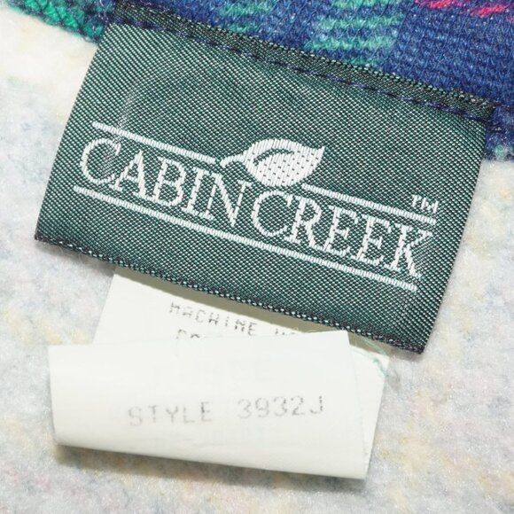 Vintage 90s Rainbow Tartan Plaid Rose Floral Pullover Sweatshirt - Picture 5 of 8